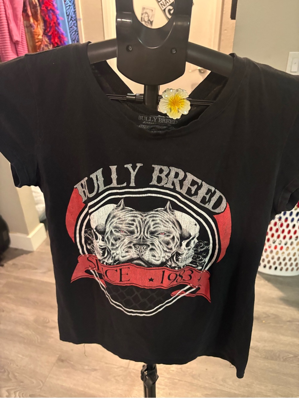 Black Graphic Dog Tee -